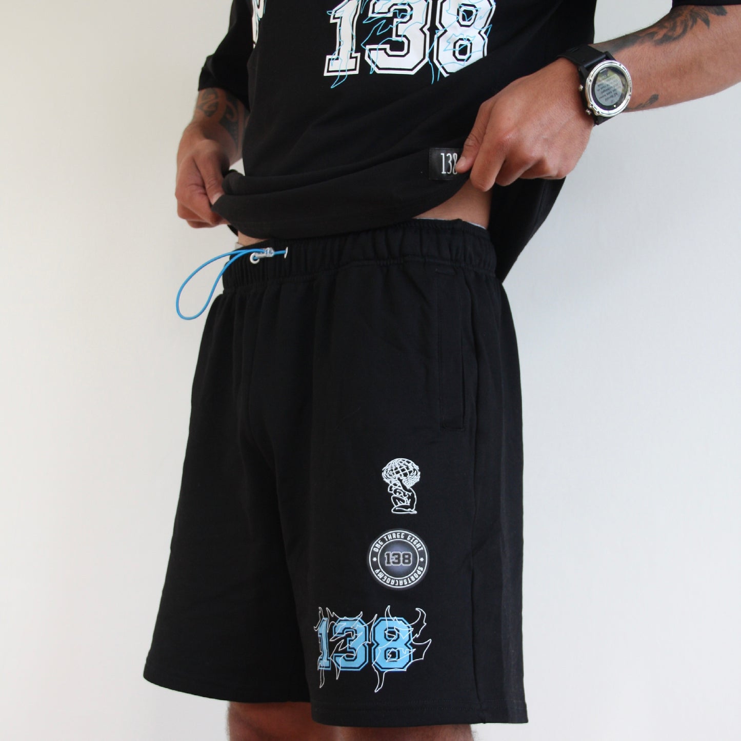 LOGO TRACK SHORTS - BLACK
