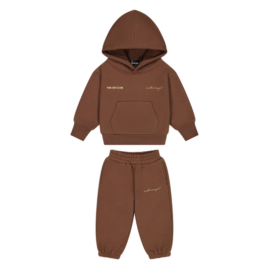 CLUB KIDS TRACKSUIT SET - CHOCOLATE