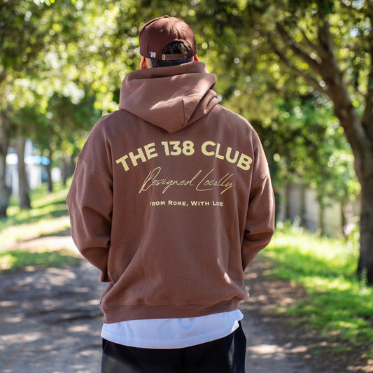 THE 138 CLUB HOODIE - CHOCOLATE