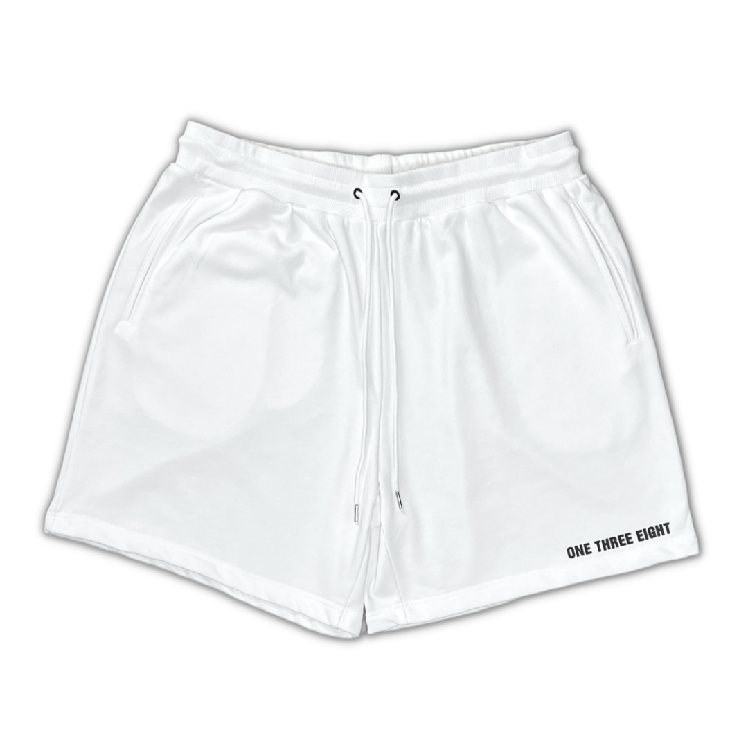 COLLEGE TRACK SHORTS - OFF WHITE