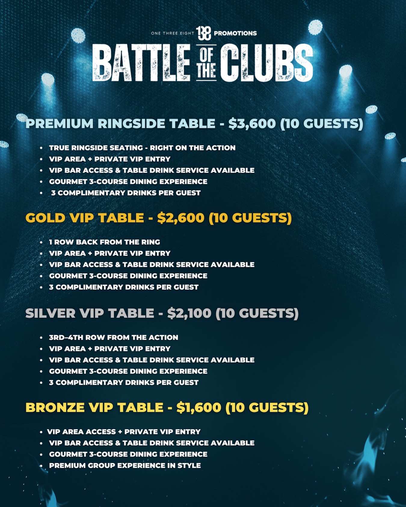 Northland VIP tables